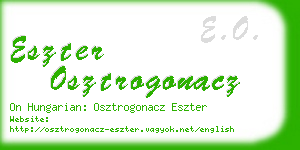 eszter osztrogonacz business card